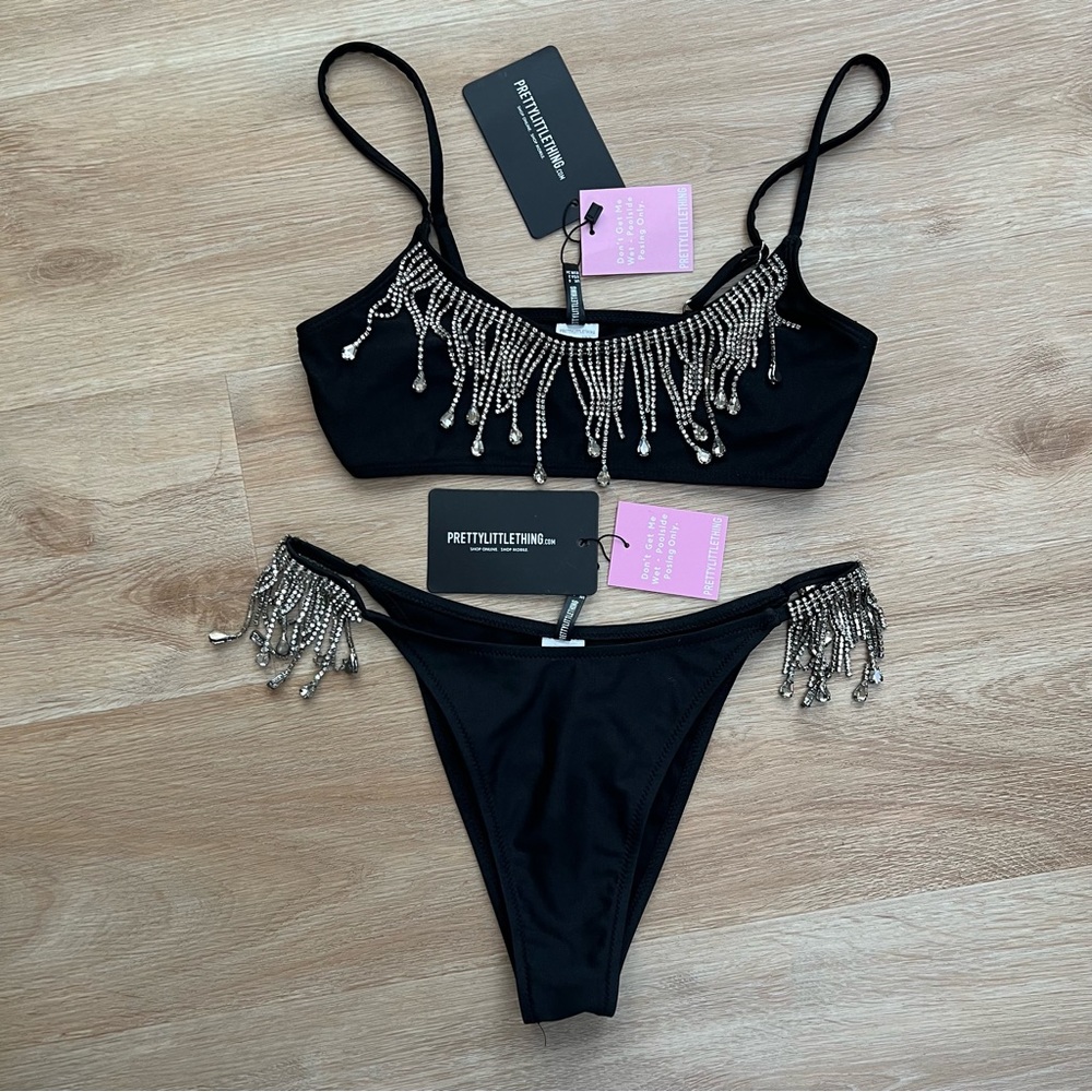 PrettyLittleThing Rhinestone Bikin